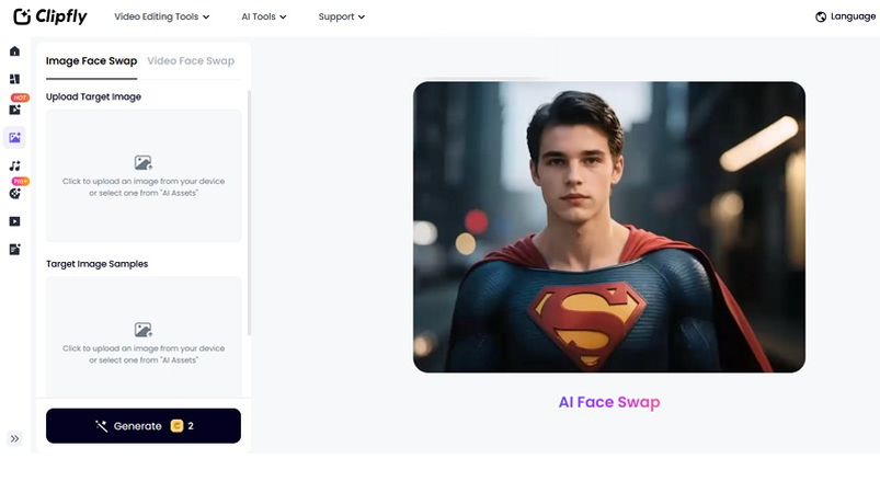 Clipfly Free Head change AI