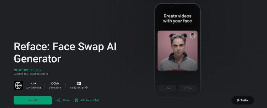 mobile face swap application