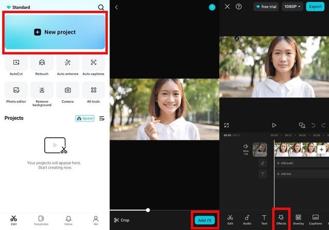 apply capcut swap creation effect