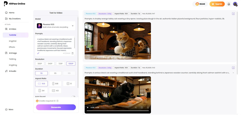 HitPaw Online AI Talking Cat Video Generator