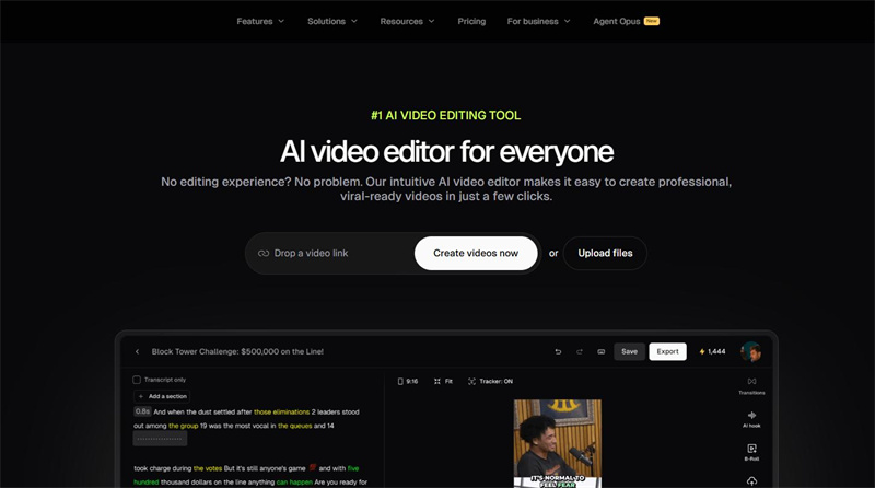 OpusClip AI Minecraft Clip Generator