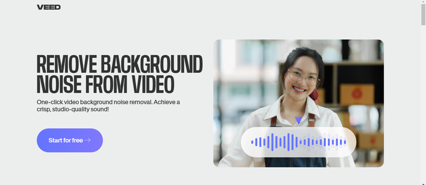 veed.io background noise removal tool