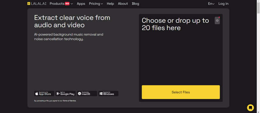 lalal.ai’s voice cleaner tool