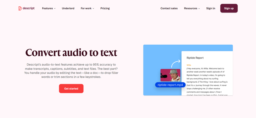 Descript AI podcast generator
