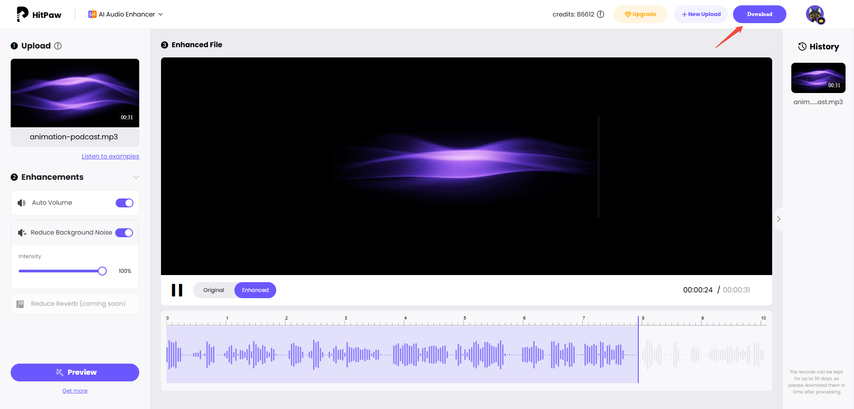 Download AI Enhanced Audio