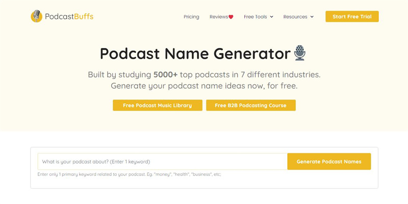 Top 7 Free AI Podcast Names Generators Online