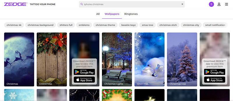 Zedge Christmas Screensavers iPhone