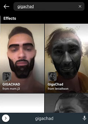 The Giga Chad filter needs me