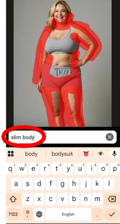 Applying a slim filter through the text prompt