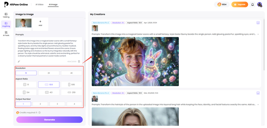 add bunny to photo with ai