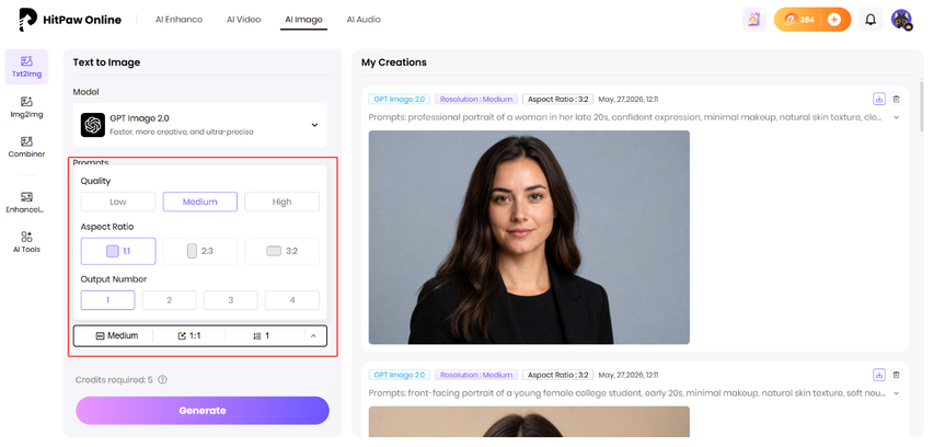 customize quality size and output options