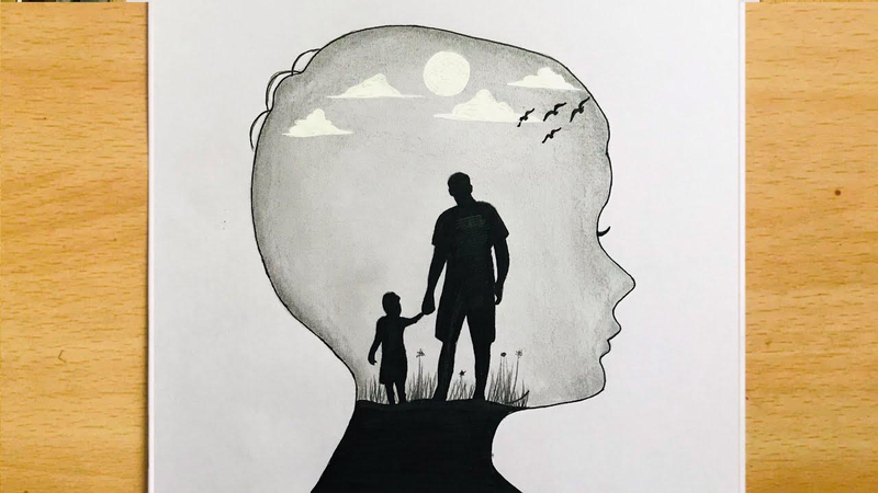 slightly advanced fathers day drawing ideas