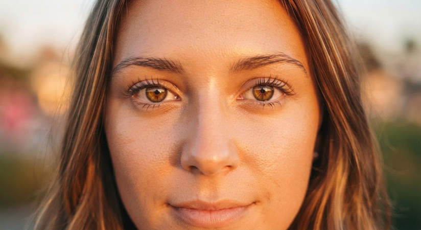 amber light portrait