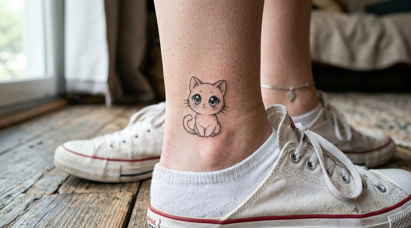 anime cat tattoo ideas for inspiration