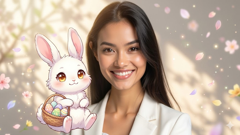 easter style easter bunny