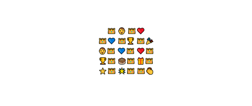 crown and award emojis for the world's best dad