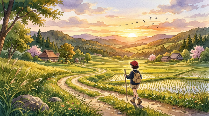 countryside ghibli style