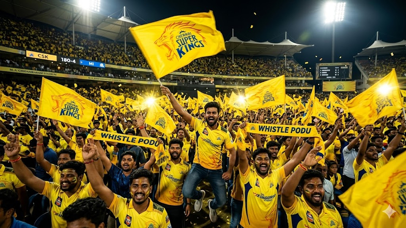 csk fan celebration