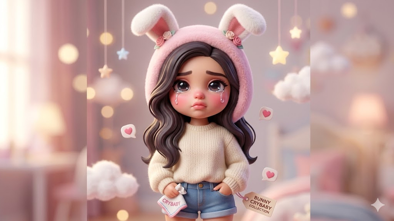 cute bunny crybaby