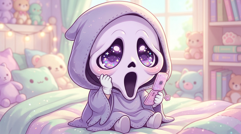 cute chibi ghostface