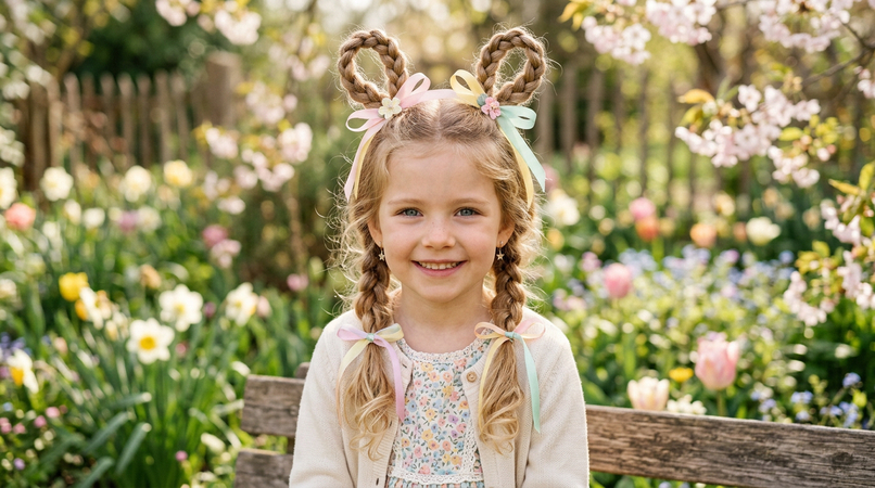 Cute Easter Hairstyle for Girls