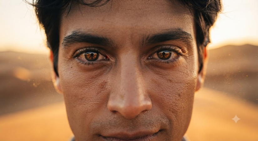 desert sun eye portrait