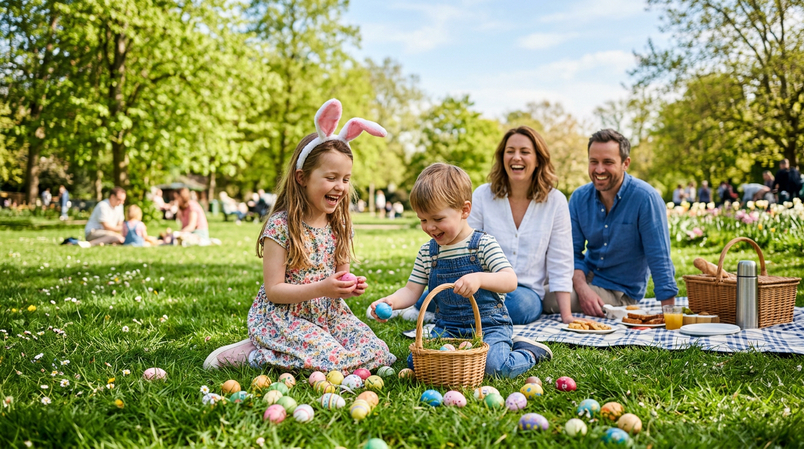 AI prompt for easter family image