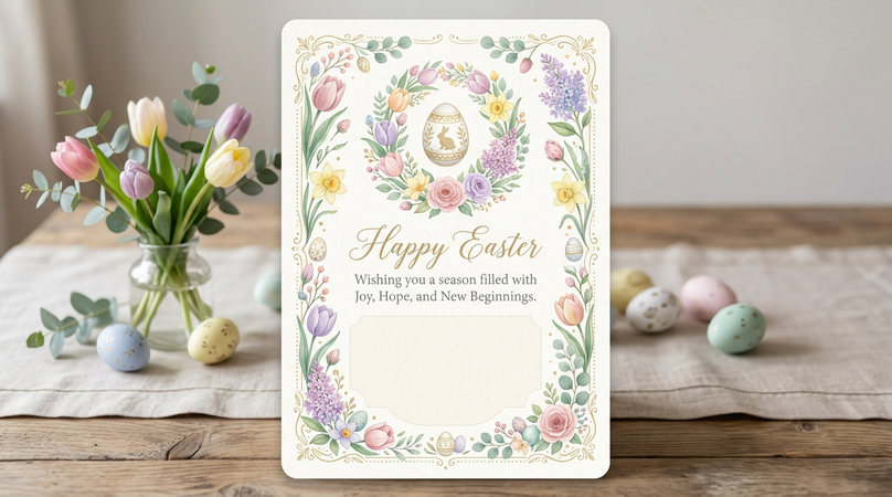 Easter greeting card design