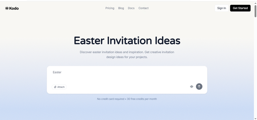easter invitation kodo
