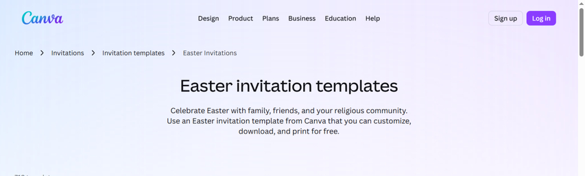 easter invites canva