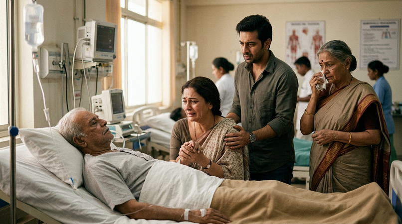 emotional hospital scene