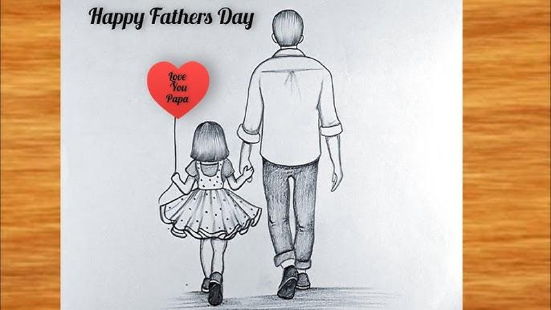 heart touching fathers day drawing ideas
