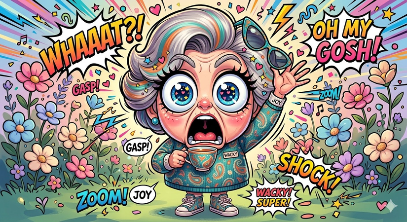 exaggerated expression caricature