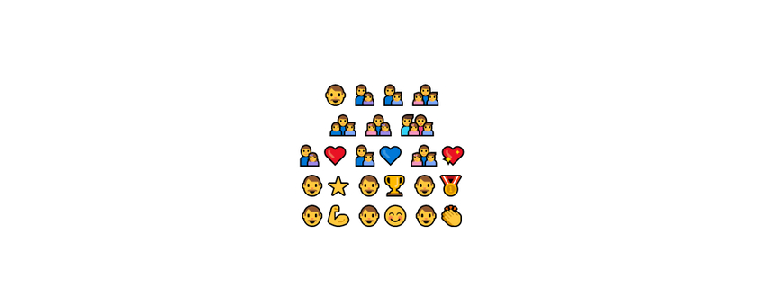 family themed emojis for dads and fathers day