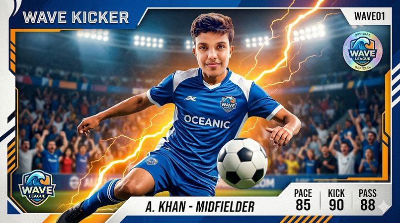 sports trading card football player image