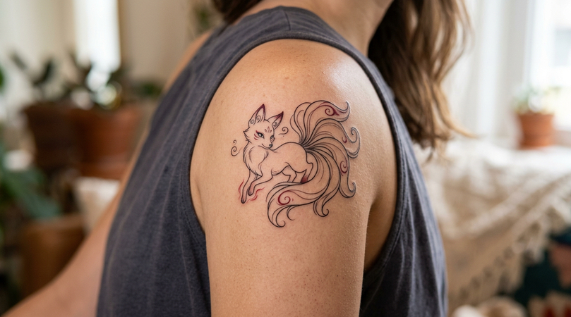 Anime Fox Spirit Tattoo