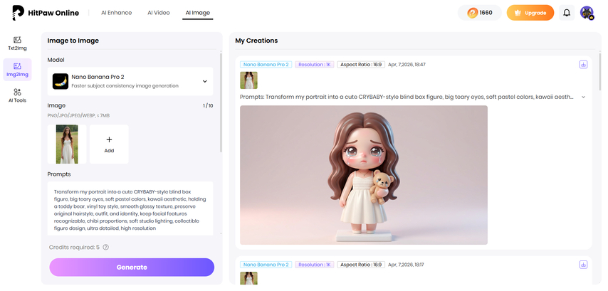 generate and download crybaby