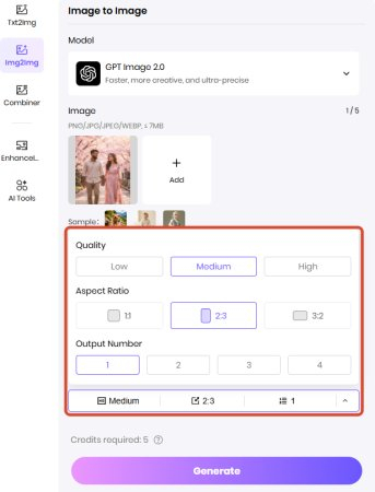 hitpaw ai image generation setting