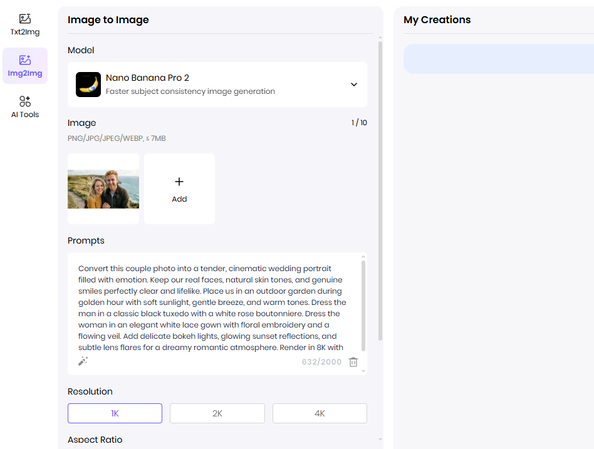 HitPaw Online AI couple image generator