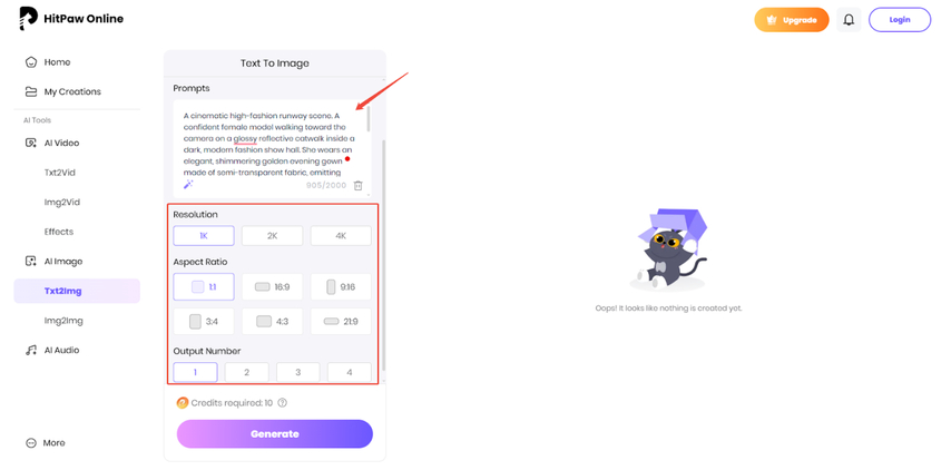 describe image and set resolution