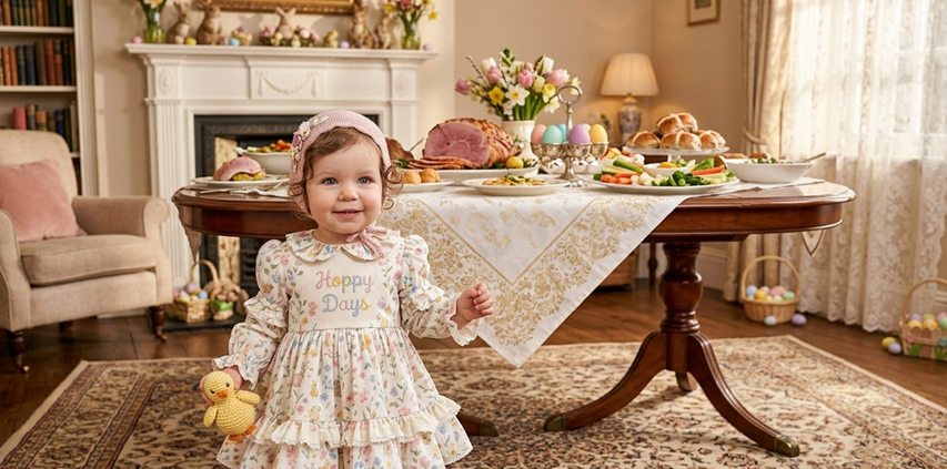 hoppy day double ruffle dress