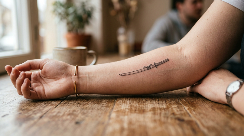 anime katana tattoo