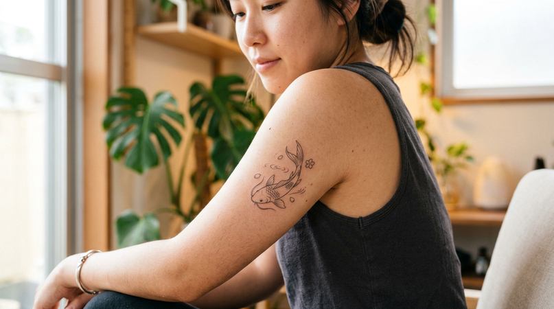 Koi Fish Anime Tattoo
