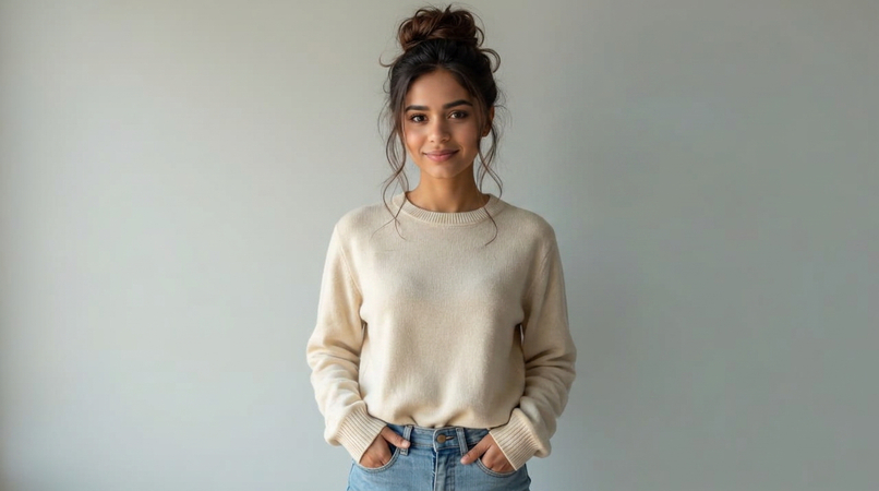 messy bun casual