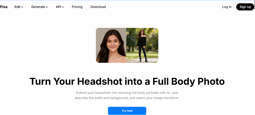 Turn Headshot to a Full Body Photo in Pixa