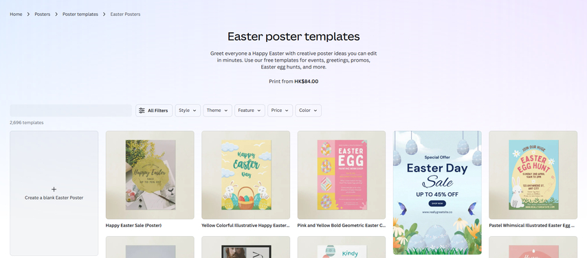 poster easter canva