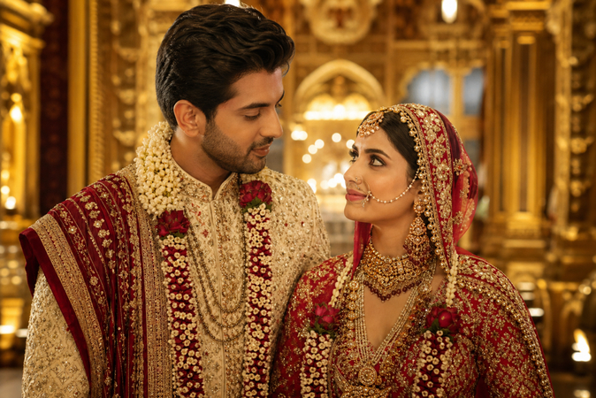 royal wedding palace portrait