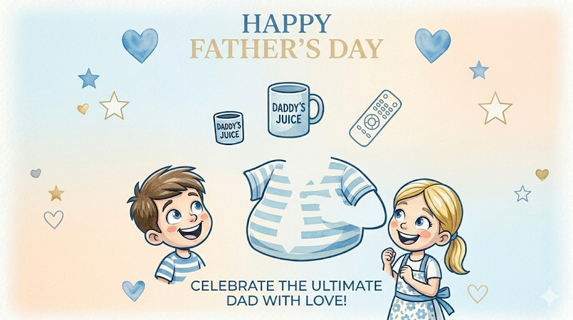 simple fathers day card clean design