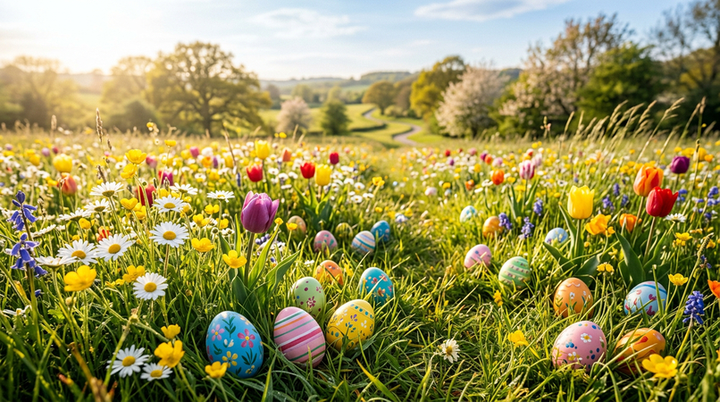 spring themed easter landscape prompt ideas