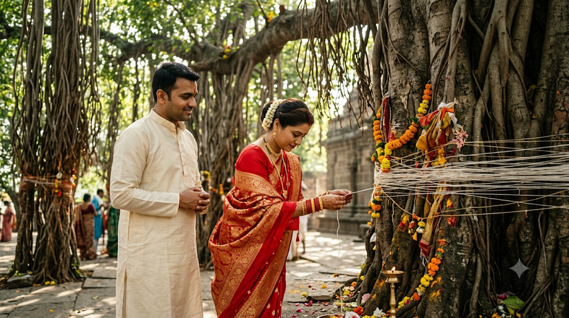 vat purnima couple prompt 1